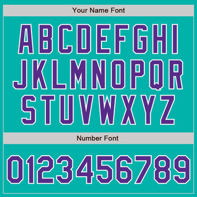 Custom Stitched Aqua Purple-White Baseball Pullover Sweatshirt Hoodie