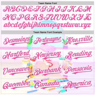 Custom Light Pink Pink-White 3D Cindy Suen Artist Authentic Baseball Jersey