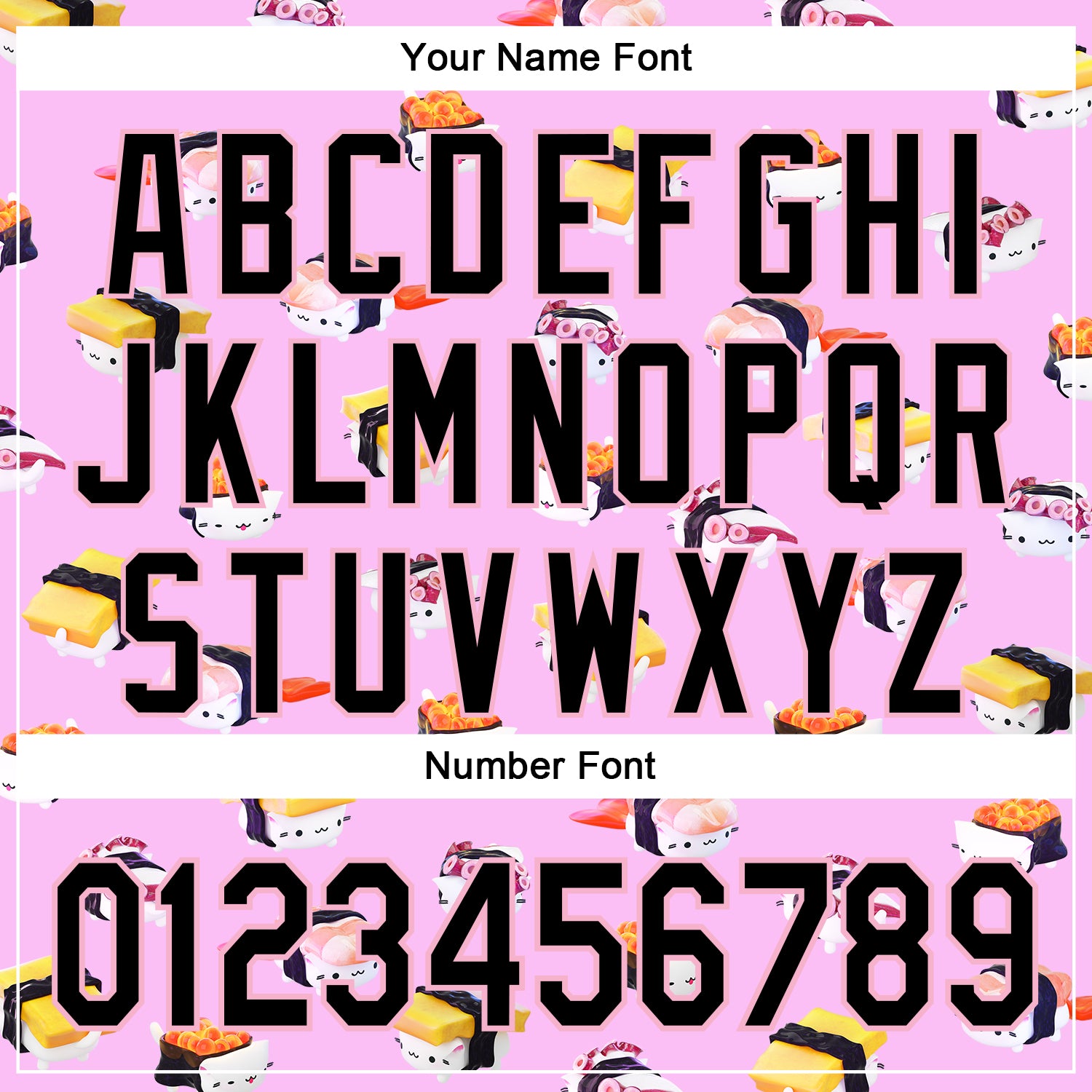 Custom Pink Black-Light Pink 3D Cindy Suen Sushi Cats in Pink Authentic Baseball Jersey