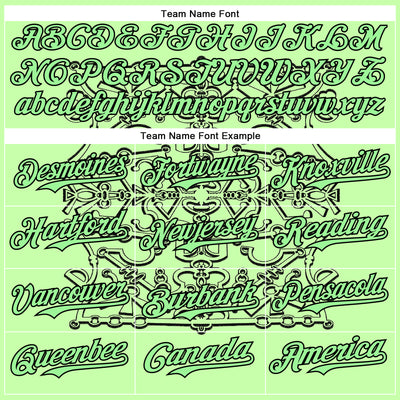 Custom Green Pea Green-Black 3D KYLMAX HUBTUHAN Authentic Baseball Jersey