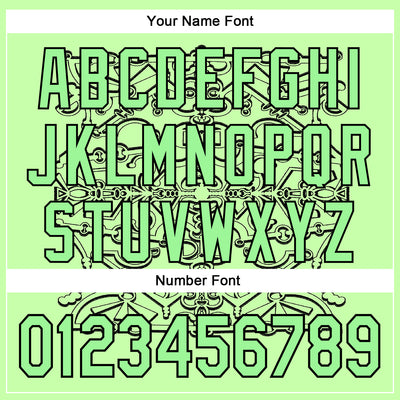 Custom Green Pea Green-Black 3D KYLMAX HUBTUHAN Authentic Baseball Jersey