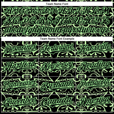 Custom Black Pea Green 3D KYLMAX HUBTUHAN Authentic Baseball Jersey