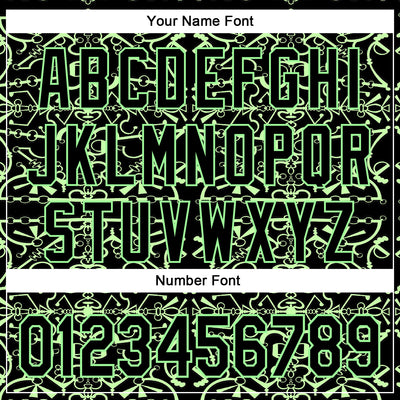 Custom Black Pea Green 3D KYLMAX HUBTUHAN Authentic Baseball Jersey