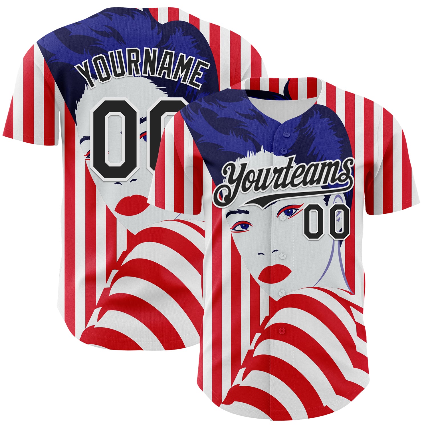 Custom White Black-Red 3D Nikita Fraser Runway Authentic Baseball Jersey