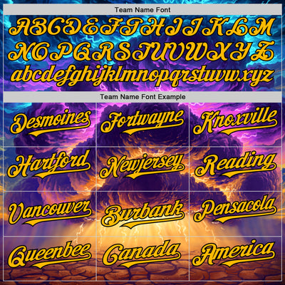 Custom Blue Gold-Black 3D Syntetyc Everstor Authentic Baseball Jersey