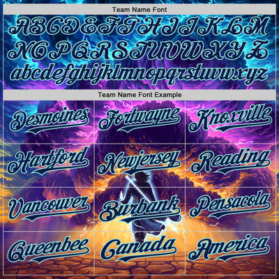 Custom Blue Navy-Ice Blue 3D Syntetyc Stormblessed Authentic Baseball Jersey