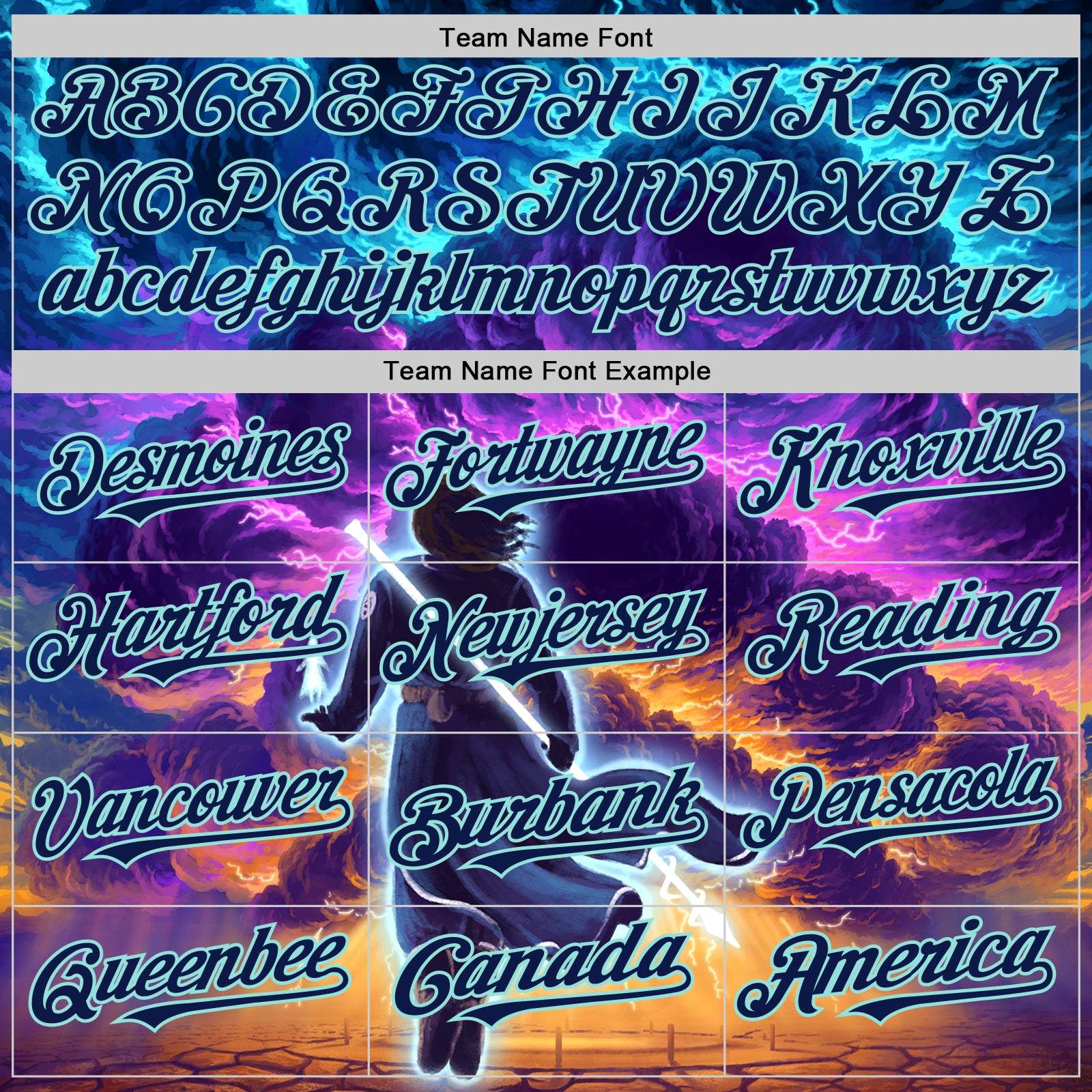 Custom Blue Navy-Ice Blue 3D Syntetyc Stormblessed Authentic Baseball Jersey