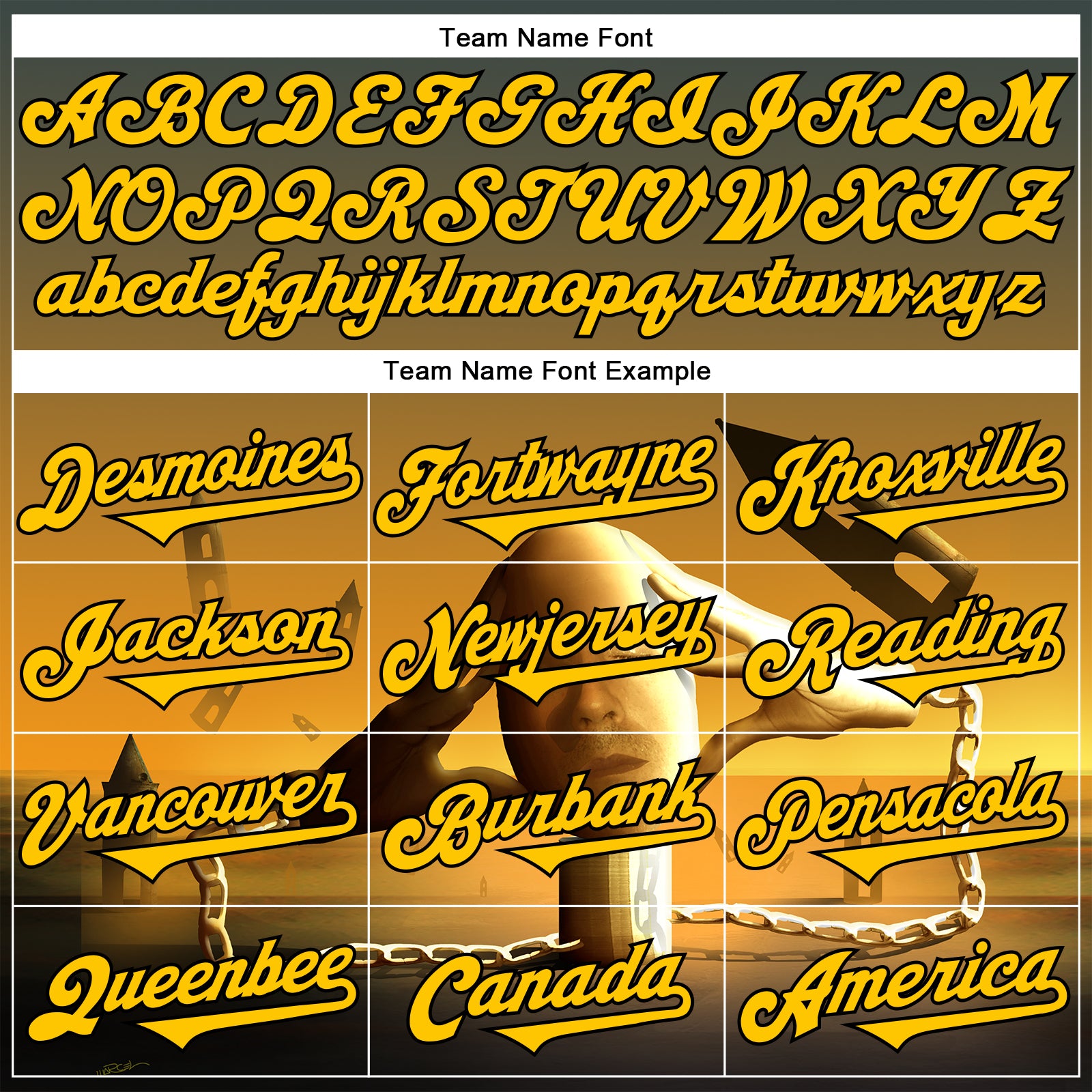 Custom Blue Yellow-Black 3D Marcel Caram Thinking Head Authentic Baseball Jersey