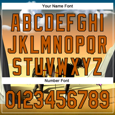 Custom Orange Texas Orange-Black 3D Marcel Caram Drina Authentic Baseball Jersey