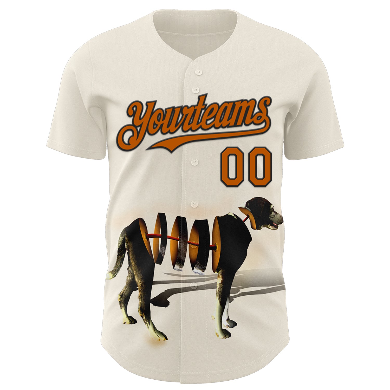 Custom Cream Texas Orange-Black 3D Marcel Caram Drina Authentic Baseball Jersey