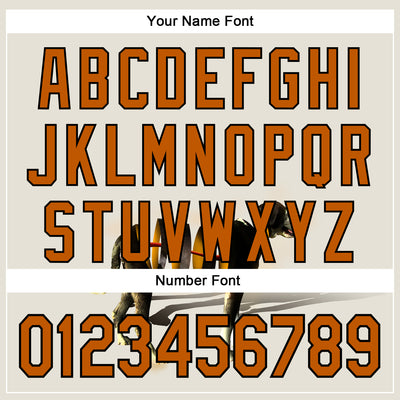 Custom Cream Texas Orange-Black 3D Marcel Caram Drina Authentic Baseball Jersey