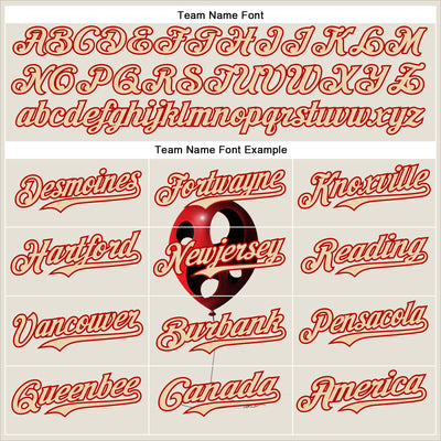 Custom Cream City Cream-Red 3D Marcel Caram Leaked Ballon Authentic Baseball Jersey