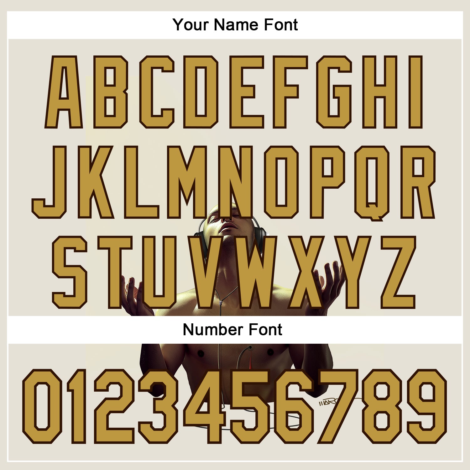 Custom Cream Old Gold-Brown 3D Marcel Caram Echoes Of The Heart Authentic Baseball Jersey