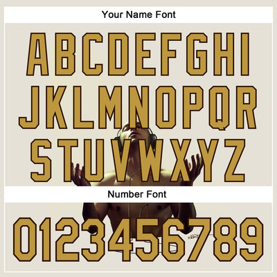 Custom Cream Old Gold-Brown 3D Marcel Caram Echoes Of The Heart Authentic Baseball Jersey