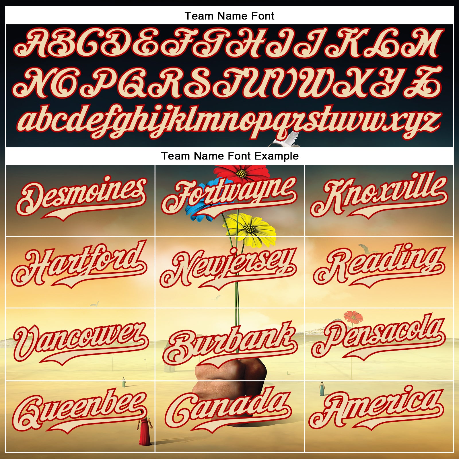 Custom Black Cream-Red 3D Marcel Caram Three Daisies Authentic Baseball Jersey