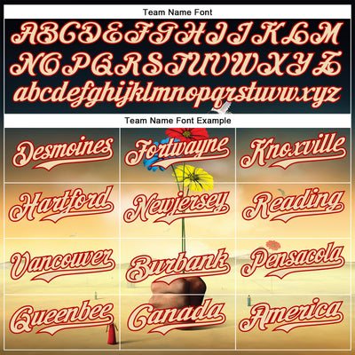 Custom Black Cream-Red 3D Marcel Caram Three Daisies Authentic Baseball Jersey