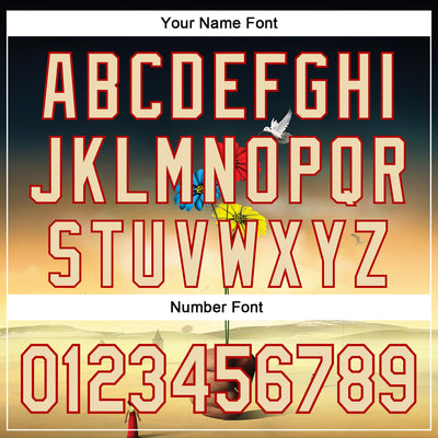 Custom Black Cream-Red 3D Marcel Caram Three Daisies Authentic Baseball Jersey