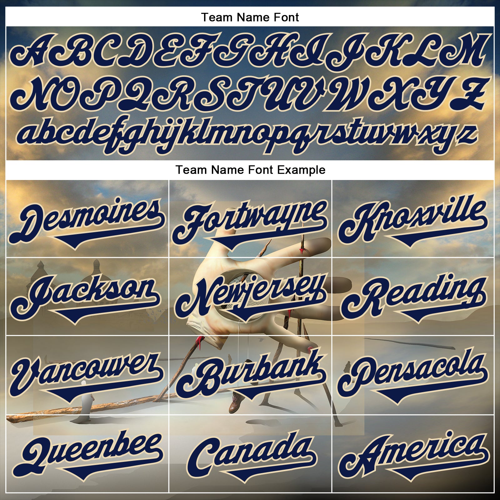 Custom Blue Navy-Cream 3D Marcel Caram The Barbs And The Hand Authentic Baseball Jersey