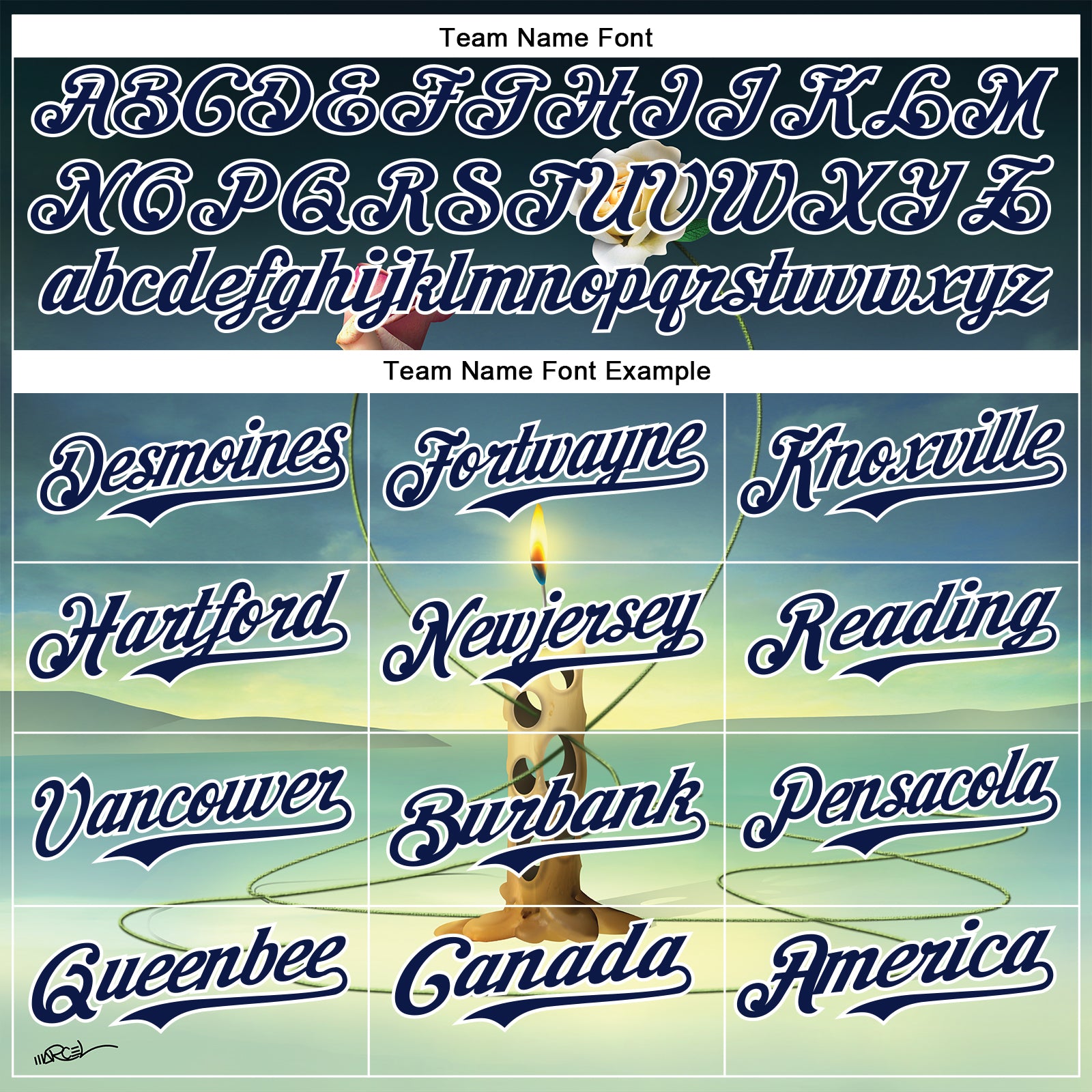 Custom Blue Navy-White 3D Marcel Caram The Dance Of The Roses Authentic Baseball Jersey