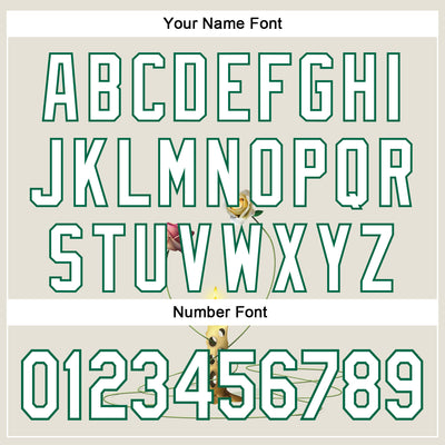 Custom Cream White-Kelly Green 3D Marcel Caram The Dance Of The Roses Authentic Baseball Jersey