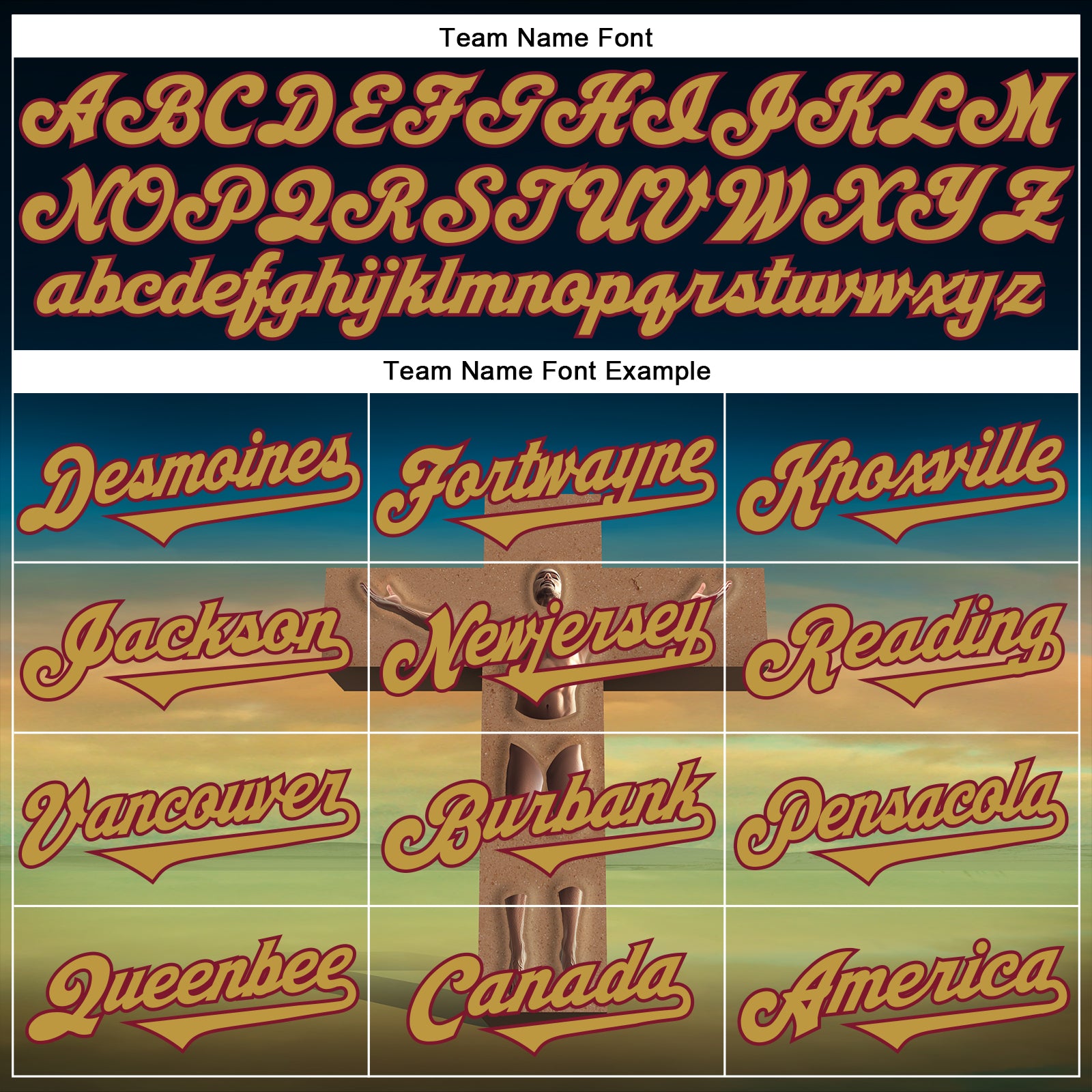 Custom Black Old Gold-Crimson 3D Marcel Caram The Man And The Cross Authentic Baseball Jersey