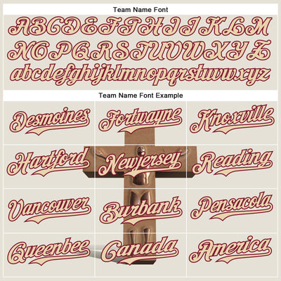 Custom Cream City Cream-Crimson 3D Marcel Caram The Man And The Cross Authentic Baseball Jersey