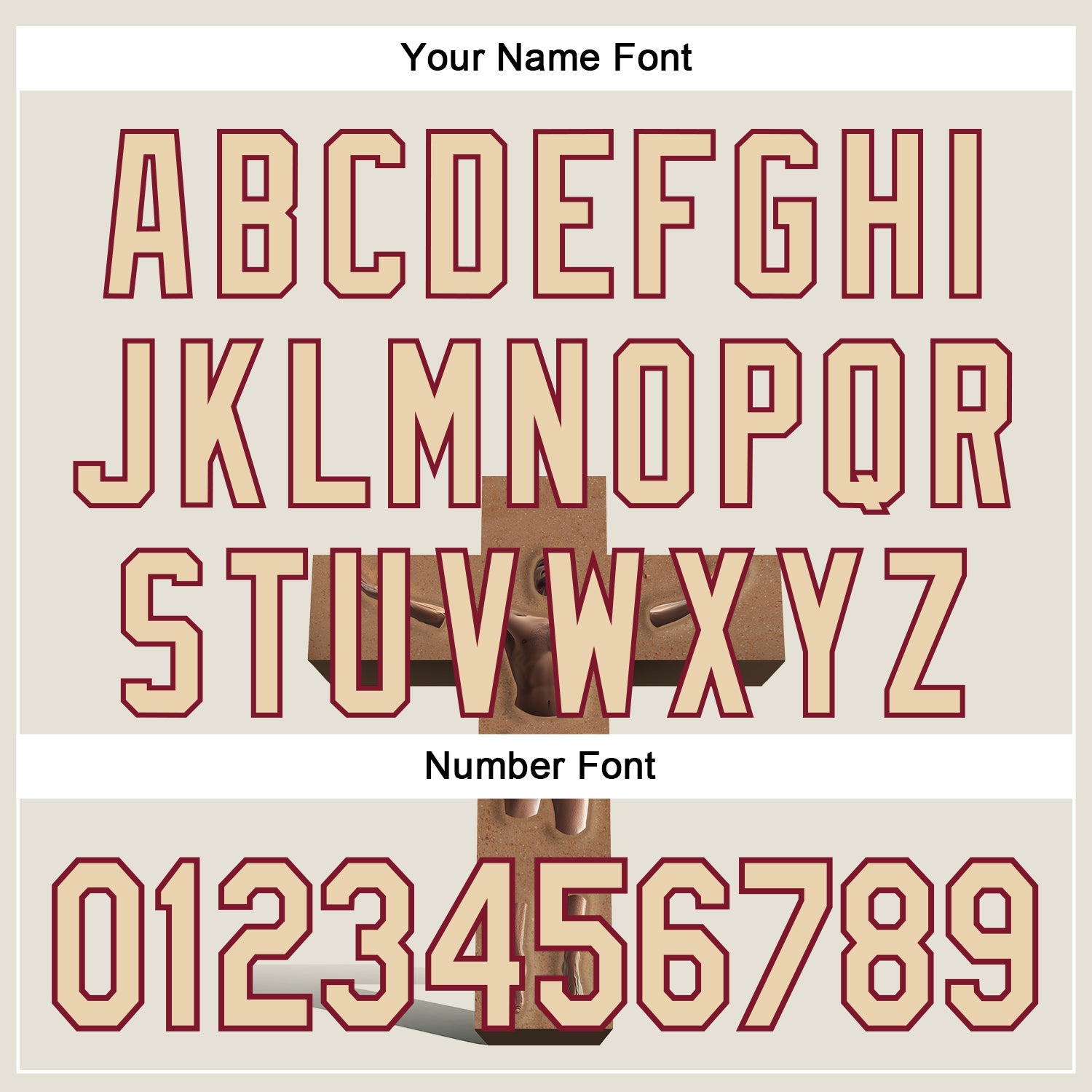 Custom Cream City Cream-Crimson 3D Marcel Caram The Man And The Cross Authentic Baseball Jersey