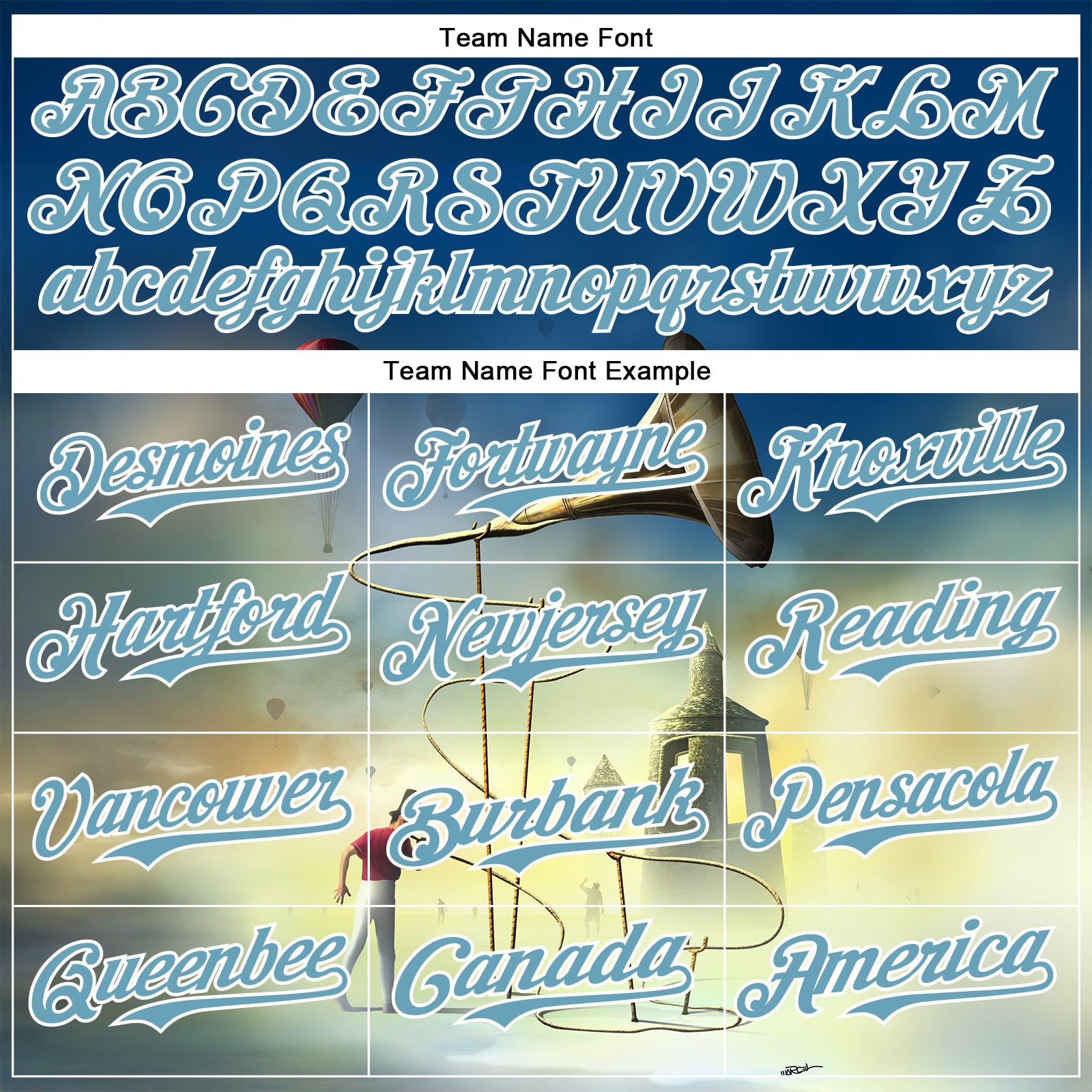 Custom Blue Shadow Blue-White 3D Marcel Caram The Horn Authentic Baseball Jersey