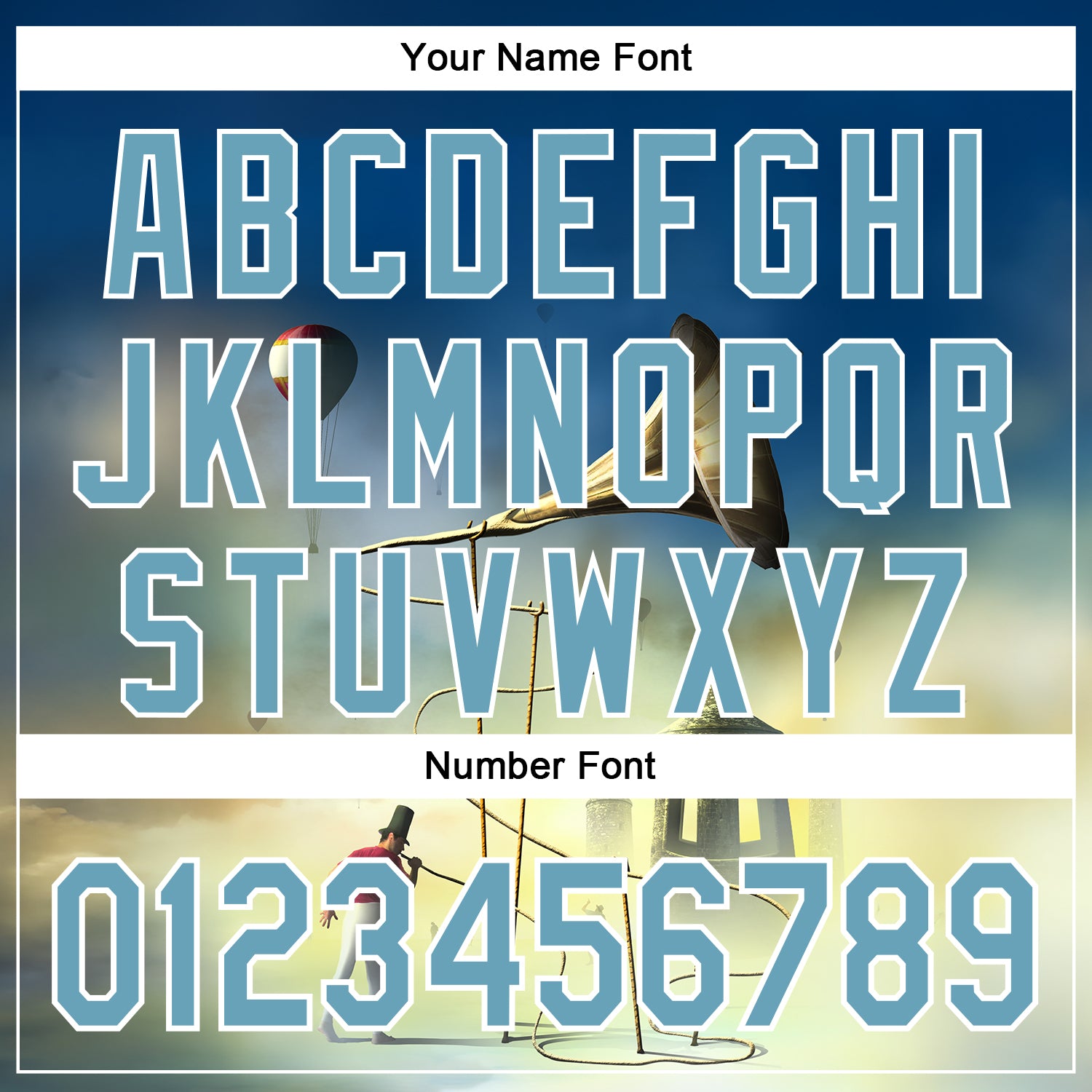 Custom Blue Shadow Blue-White 3D Marcel Caram The Horn Authentic Baseball Jersey