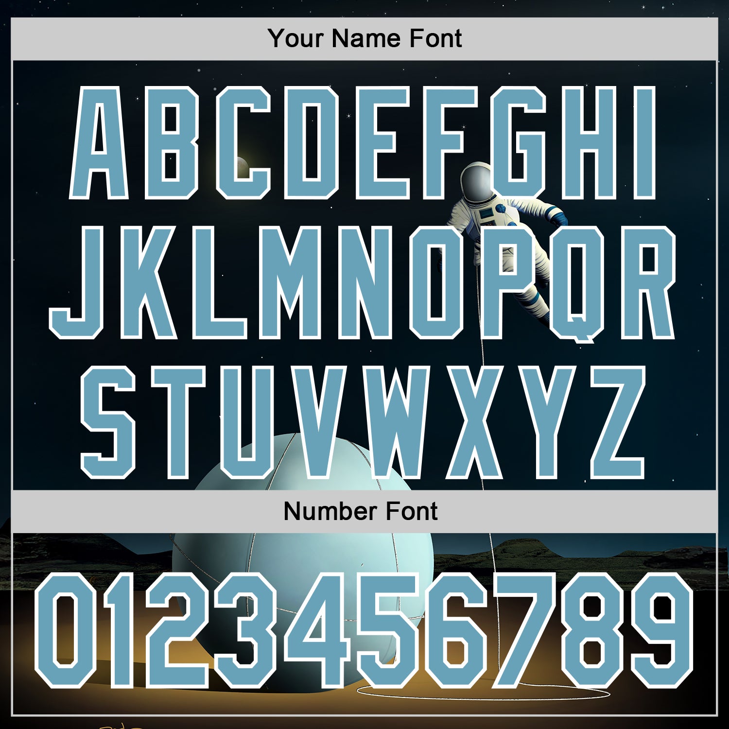 Custom Black Shadow Blue-White 3D Marcel Caram The Astronaut Authentic Baseball Jersey