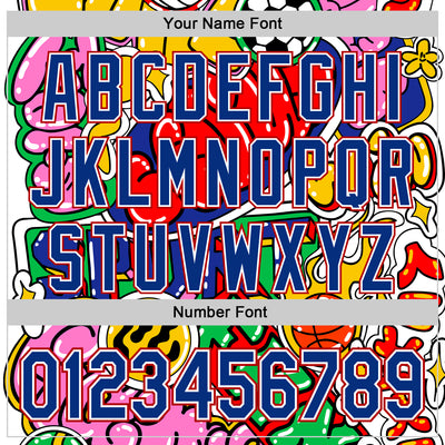 Custom White Royal-Red 3D Alexandra Ramirez Seoul Sport Sticker Street Art Authentic Baseball Jersey