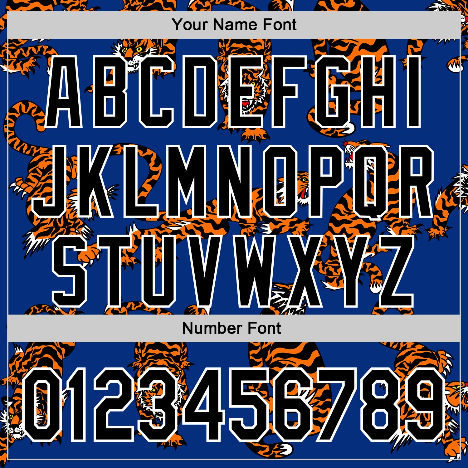 Custom Royal Black-White 3D Alexandra Ramirez Tigers Street Art Authentic Baseball Jersey