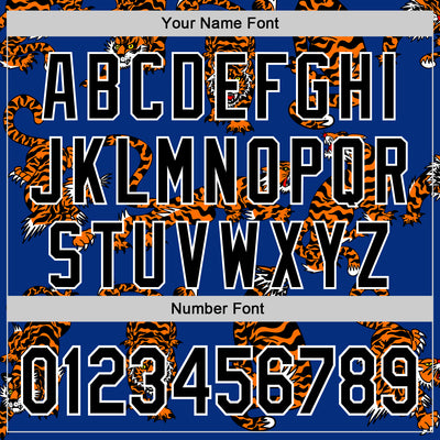 Custom Royal Black-White 3D Alexandra Ramirez Tigers Street Art Authentic Baseball Jersey