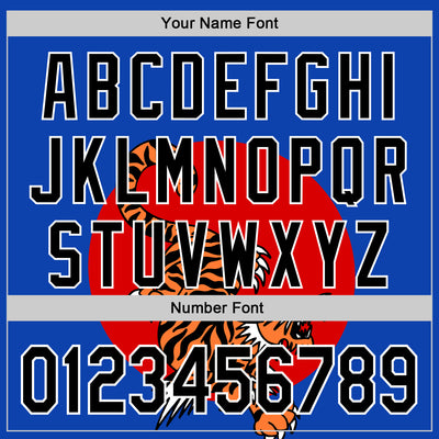 Custom Thunder Blue Black-White 3D Alexandra Ramirez Tigers Print Street Art Authentic Baseball Jersey