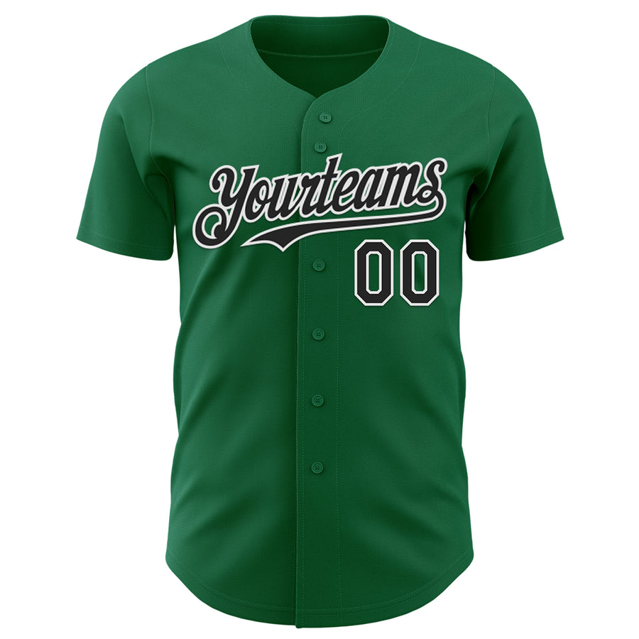 Custom Kelly Green Black-White 3D Alexandra Ramirez Game Plan Street Art Authentic Baseball Jersey