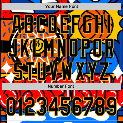 Custom Black Gold 3D Alexandra Ramirez Hoops Street Art Authentic Baseball Jersey