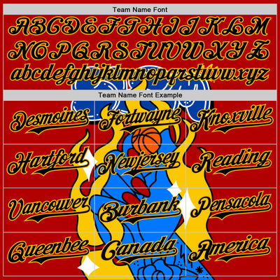 Custom Red Black-Gold 3D Alexandra Ramirez On Fire Street Art Authentic Baseball Jersey