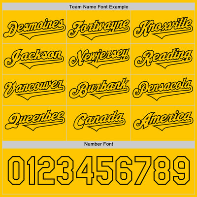 Custom Yellow Black 3D Geo Law Feast God Deities Authentic Baseball Jersey