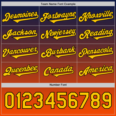 Custom Blue Yellow Orange-Black 3D Geo Law Tiger Ronin Deities Authentic Baseball Jersey