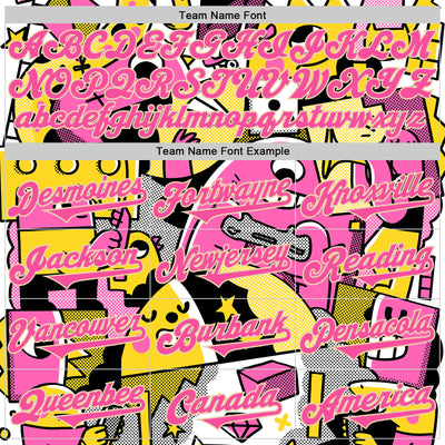 Custom Black Deep Pink-City Cream 3D Geo Law Fun N Games Authentic Baseball Jersey