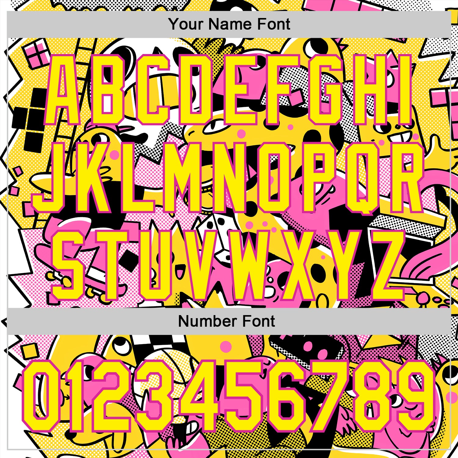 Custom Black Light Yellow-Deep Pink 3D Geo Law Play Time Authentic Baseball Jersey