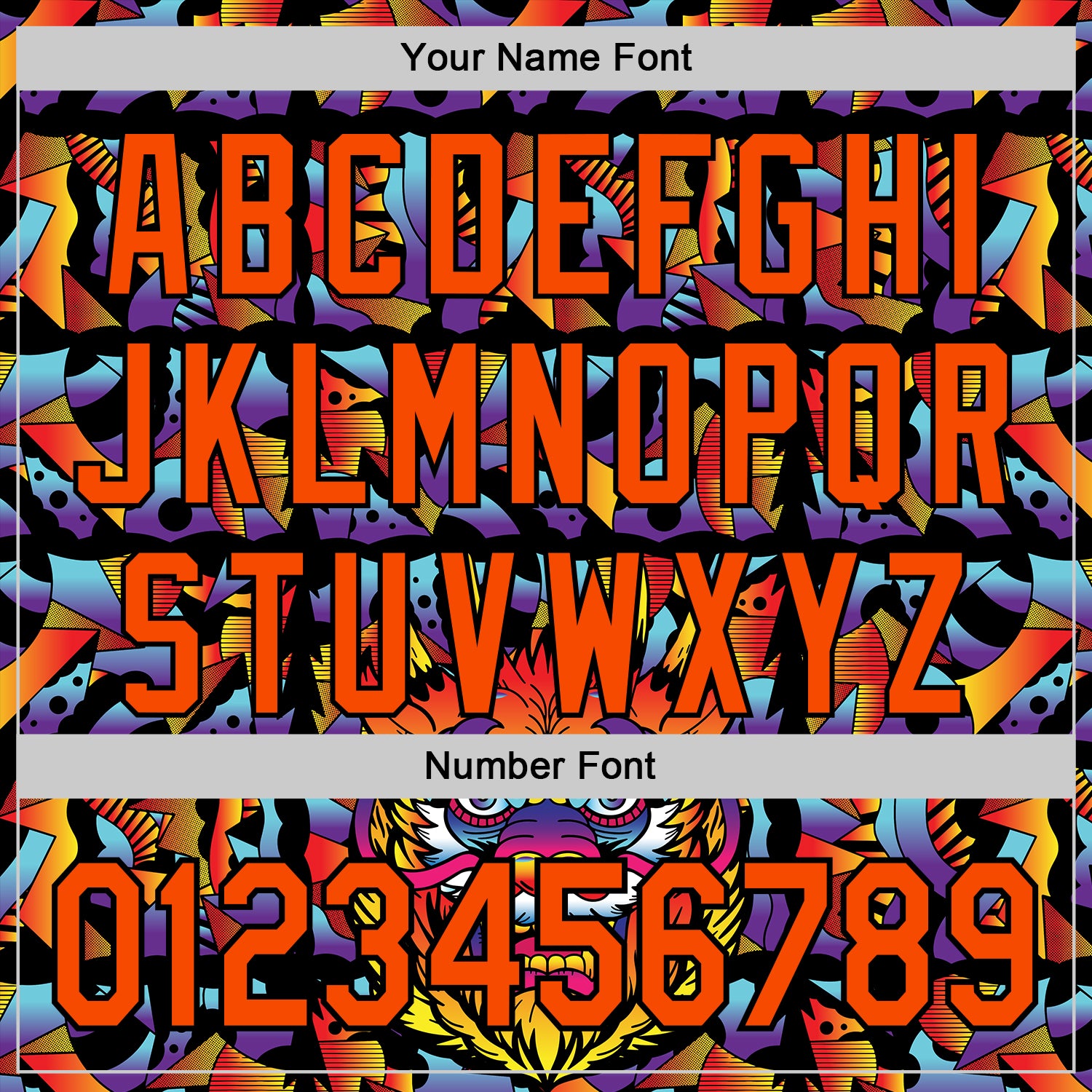 Custom Black Orange 3D Geo Law Dragon Mask Authentic Baseball Jersey