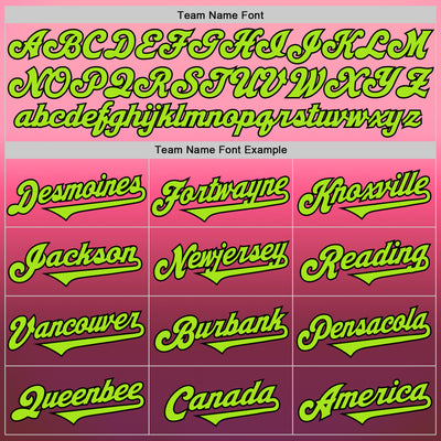 Custom Pink Neon Green-Black 3D Geo Law Lil Horrors Authentic Baseball Jersey