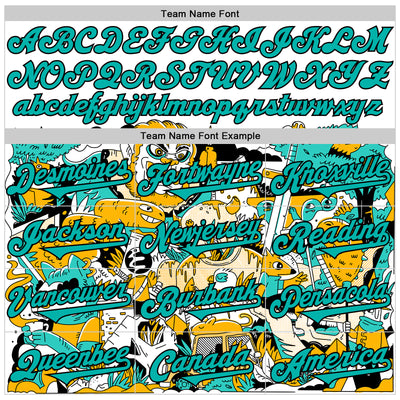 Custom White Aqua-Black 3D Geo Law Monsters Home Authentic Baseball Jersey