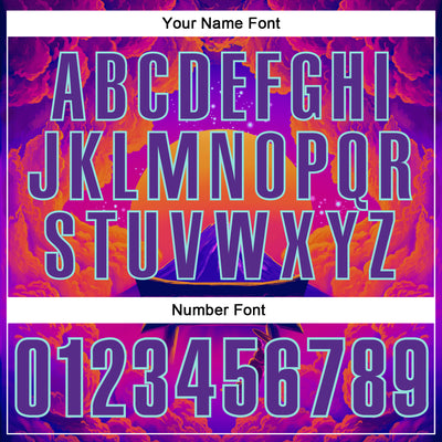 Custom Purple Orange-Ice Blue 3D Syntetyc Tori And Geisha Performance Polo Shirt