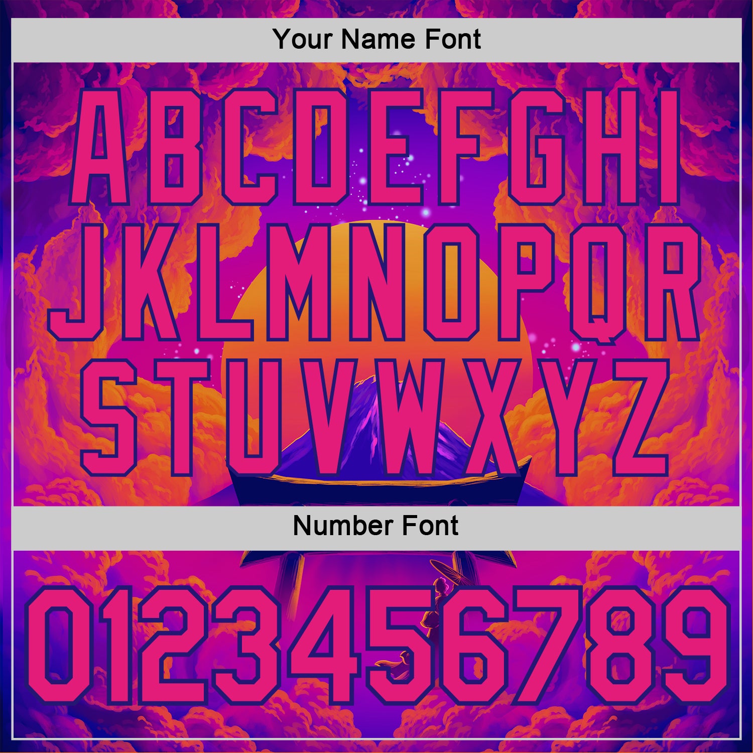 Custom Purple Hot Pink Orange-Dark Purple 3D Syntetyc Tori And Geisha Performance T-Shirt