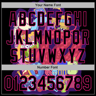 Custom Stitched Black Hot Pink 3D Vaunsart Messy Party Sports Pullover Sweatshirt Hoodie