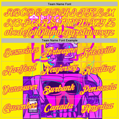 Custom Stitched Light Yellow Hot Pink 3D Vaunsart Radio Active Sports Pullover Sweatshirt Hoodie