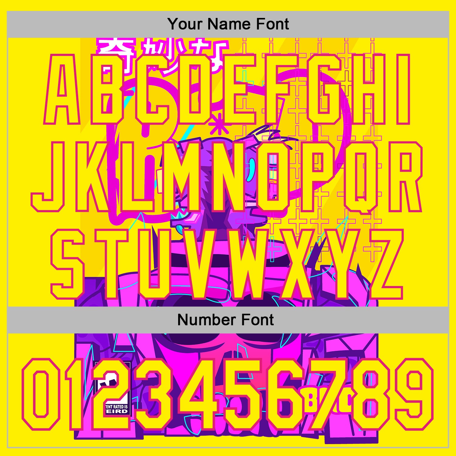 Custom Stitched Light Yellow Hot Pink 3D Vaunsart Radio Active Sports Pullover Sweatshirt Hoodie