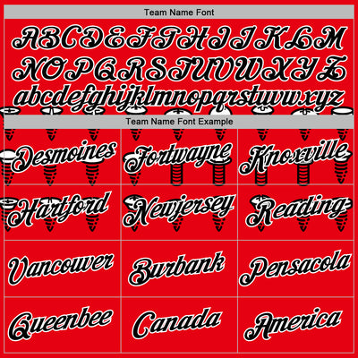 Custom Stitched Fire Red Black-White 3D Revzzz Screw-U Sports Pullover Sweatshirt Hoodie